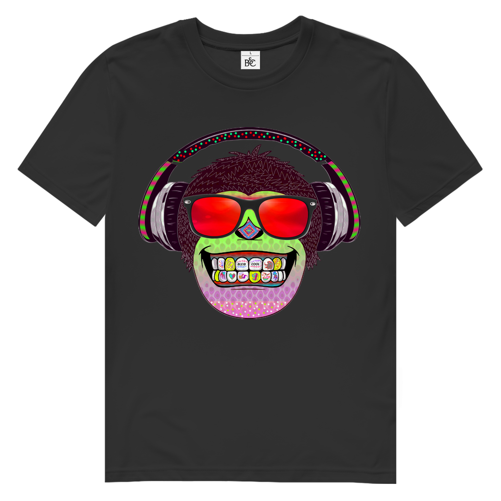 Neon Rave Monkey Herren Premium Bio T-Shirt