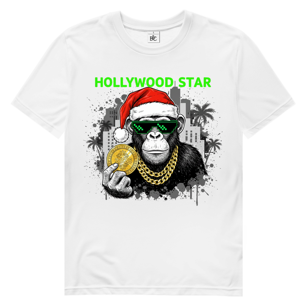 HOLLYWOOD AFFE Herren Premium Bio T-Shirt