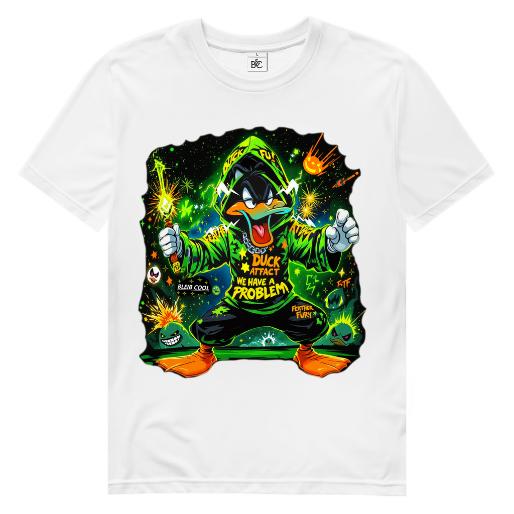 Duck Attack Neon Fury Herren Premium Bio T-Shirt