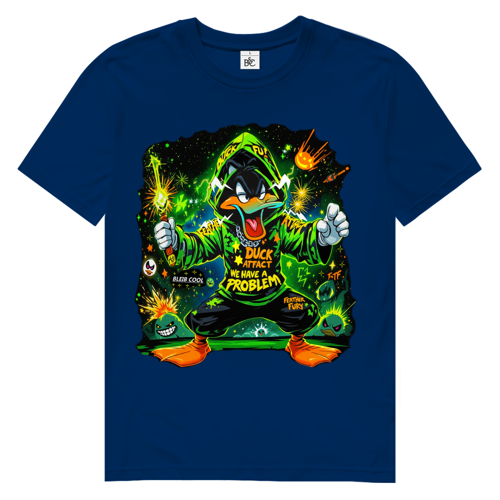 Duck Attack Neon Fury Herren Premium Bio T-Shirt