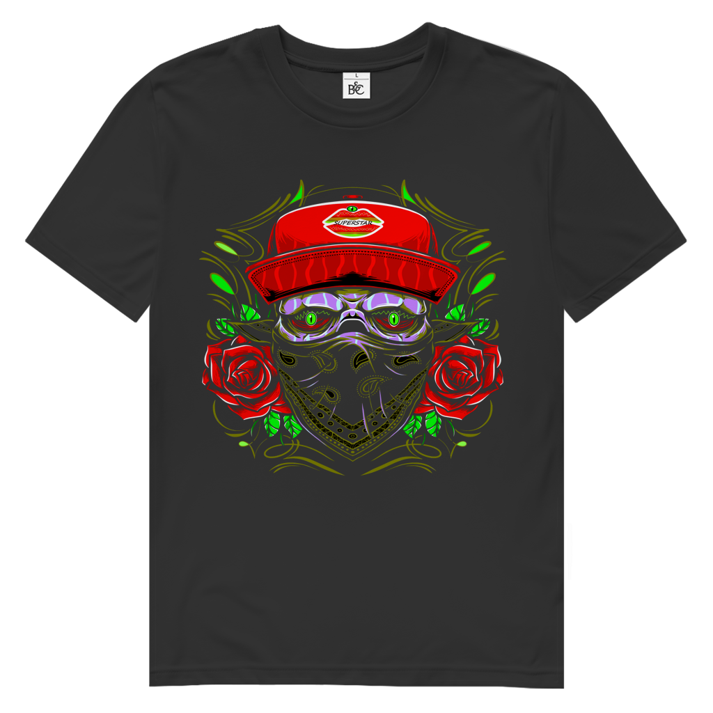 SUPERSTAR ROSE SKULL Herren Premium Bio T-Shirt