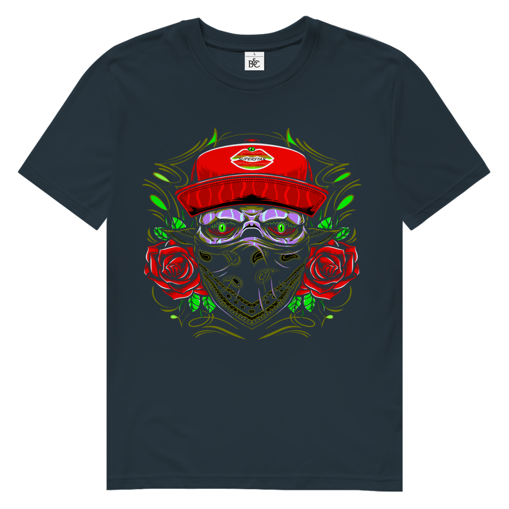 SUPERSTAR ROSE SKULL Herren Premium Bio T-Shirt