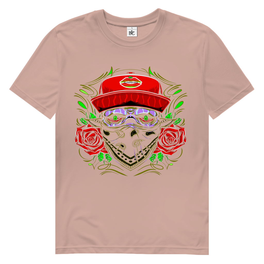 SUPERSTAR ROSE SKULL Herren Premium Bio T-Shirt