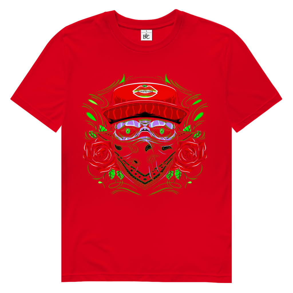 SUPERSTAR ROSE SKULL Herren Premium Bio T-Shirt