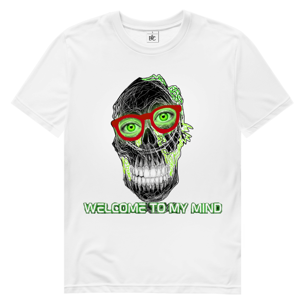 NEON GRÜN SKULL Herren Premium Bio T-Shirt WELCOME